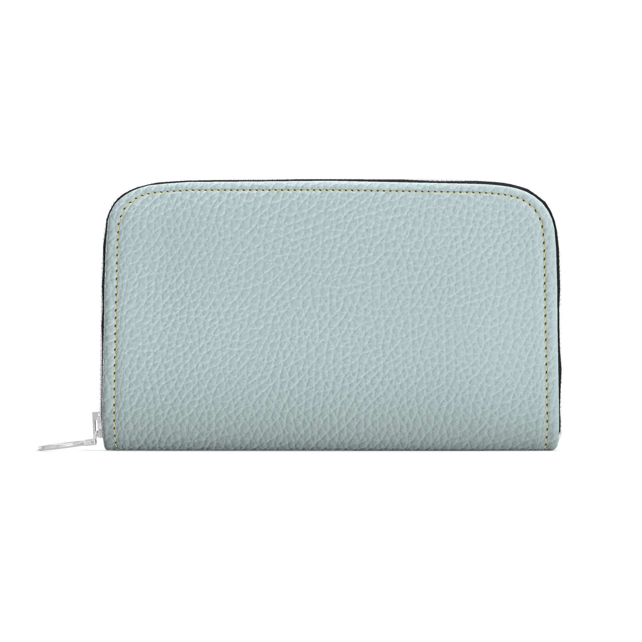 Large Leather Zip Wallet in Lagoon