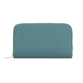 Large Leather Zip Wallet in Jade
