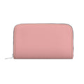 Large Leather Zip Wallet in Petal