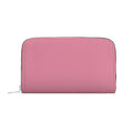 Large Leather Zip Wallet in Peony