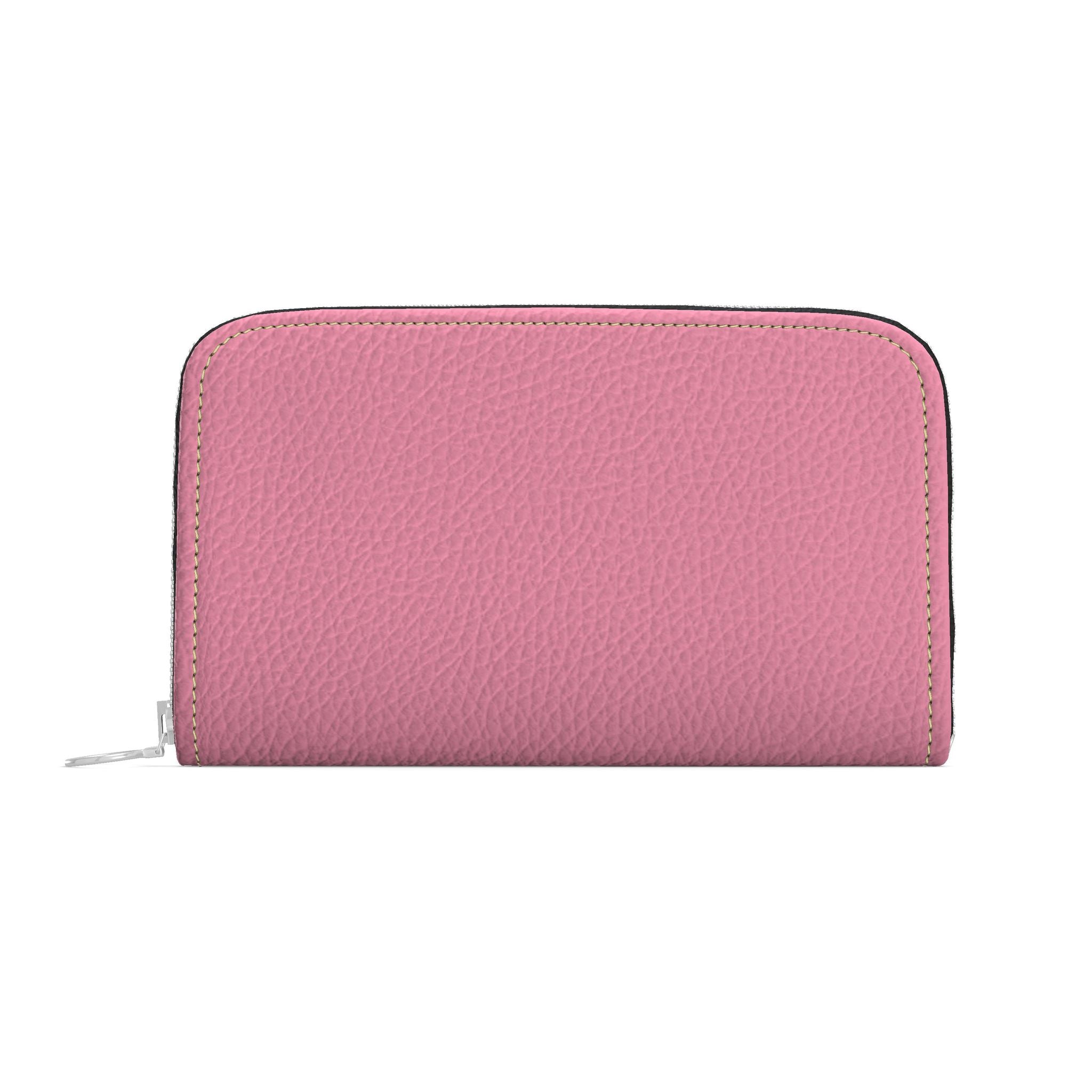 Large Leather Zip Wallet in Peony