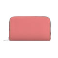 Large Leather Zip Wallet in Flamingo