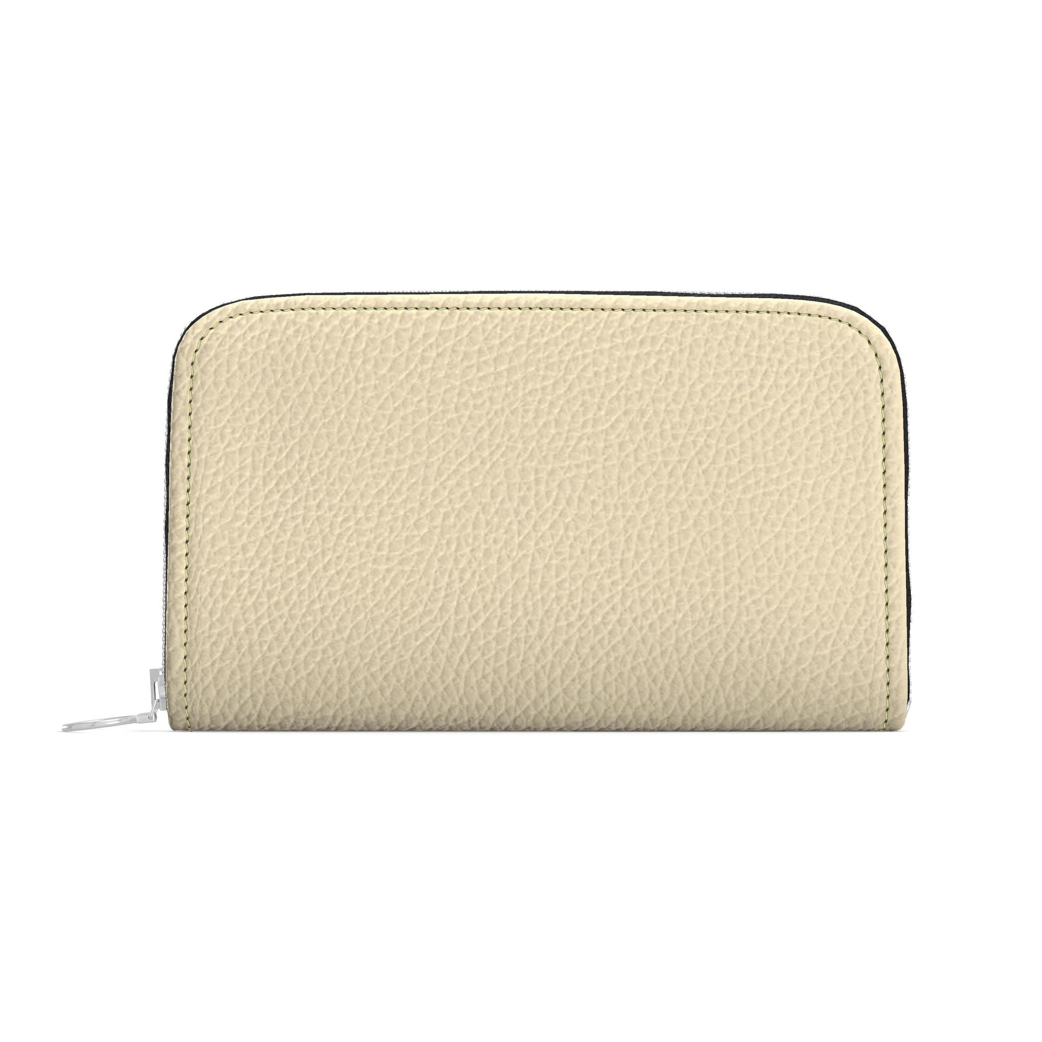 Large Leather Zip Wallet in Buttercup
