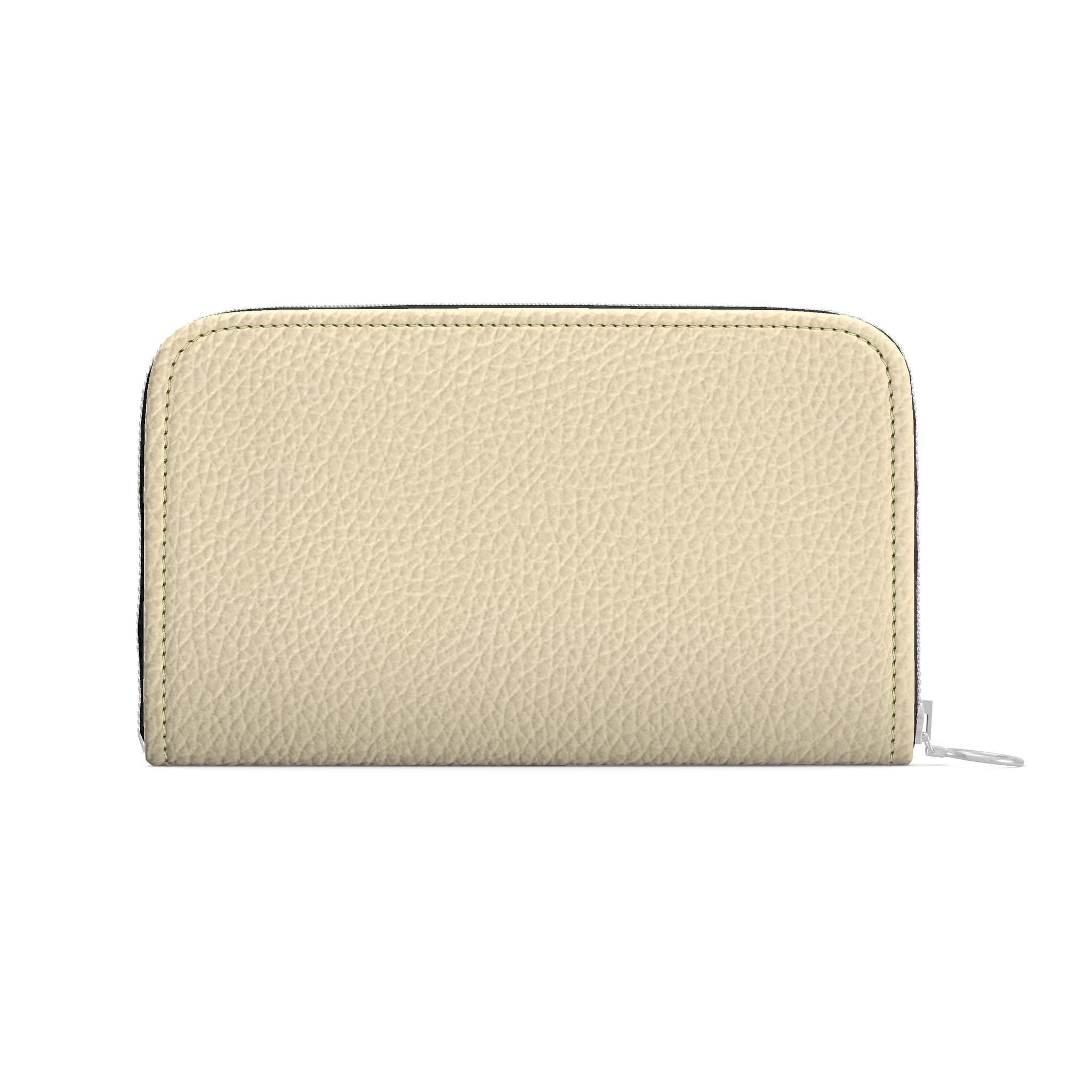 Large Leather Zip Wallet in Buttercup