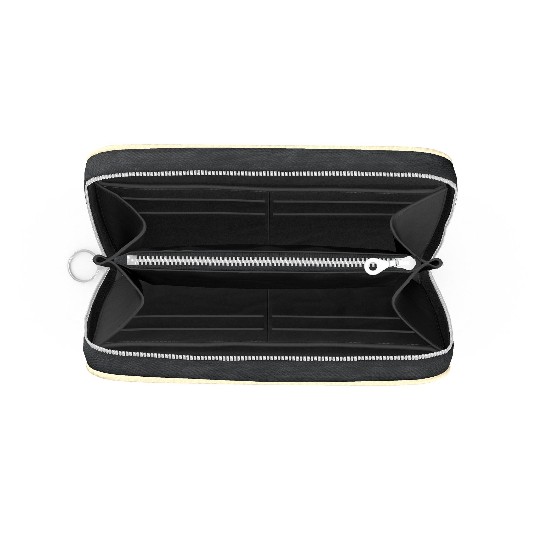 Large Leather Zip Wallet in Buttercup