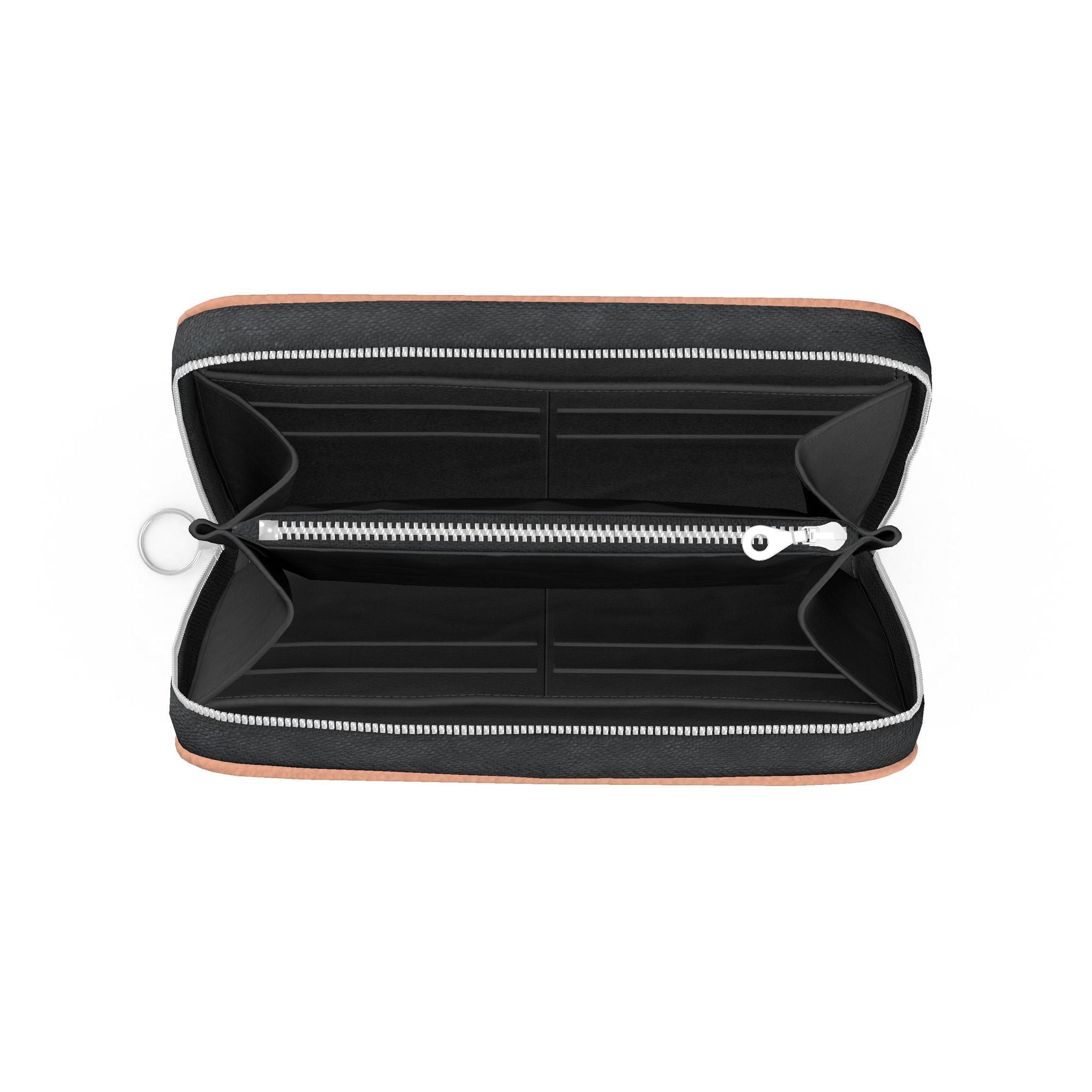 Large Leather Zip Wallet in Clay