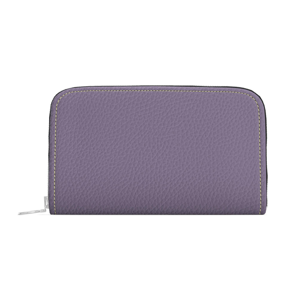 Large Leather Zip Wallet in Wisteria