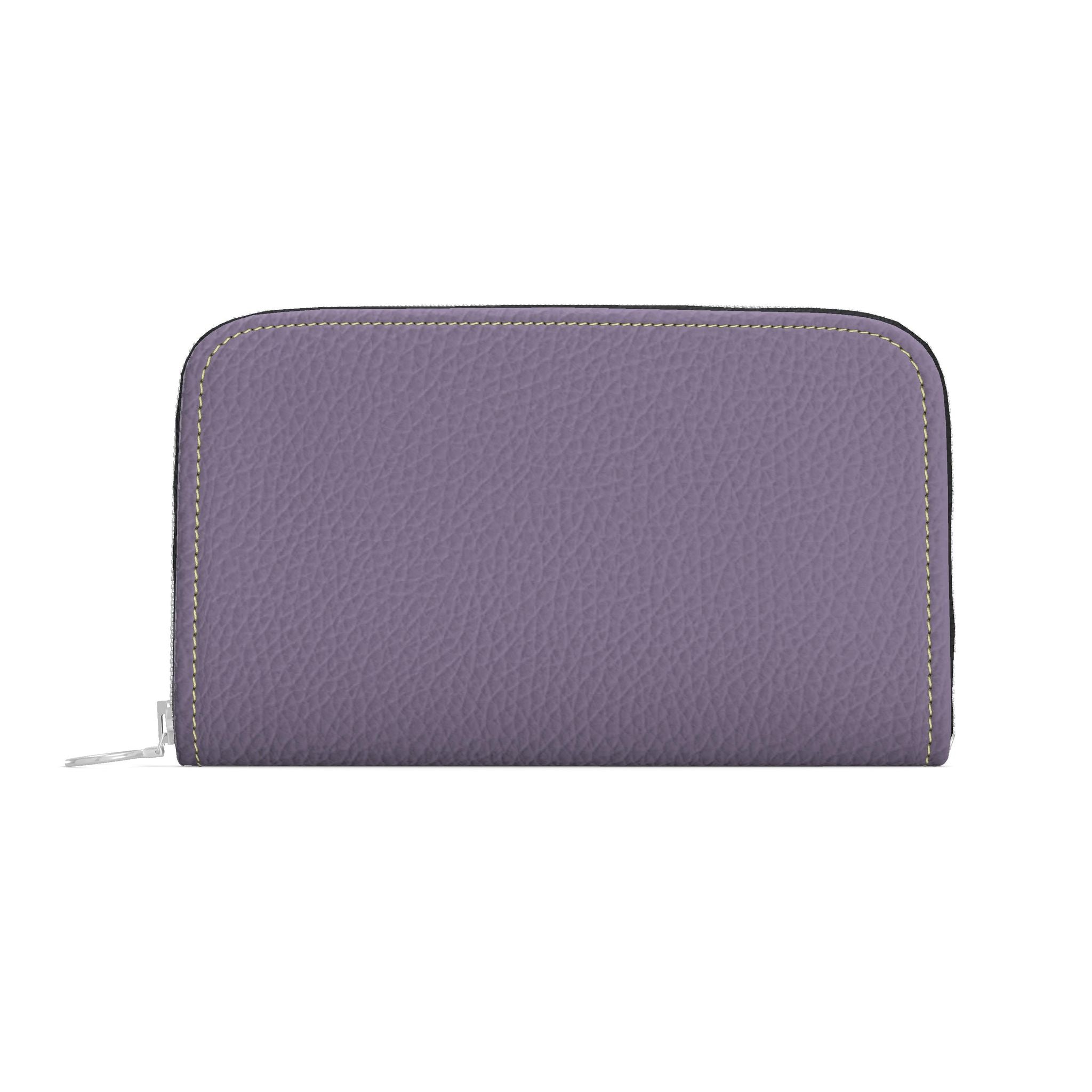 Large Leather Zip Wallet in Wisteria