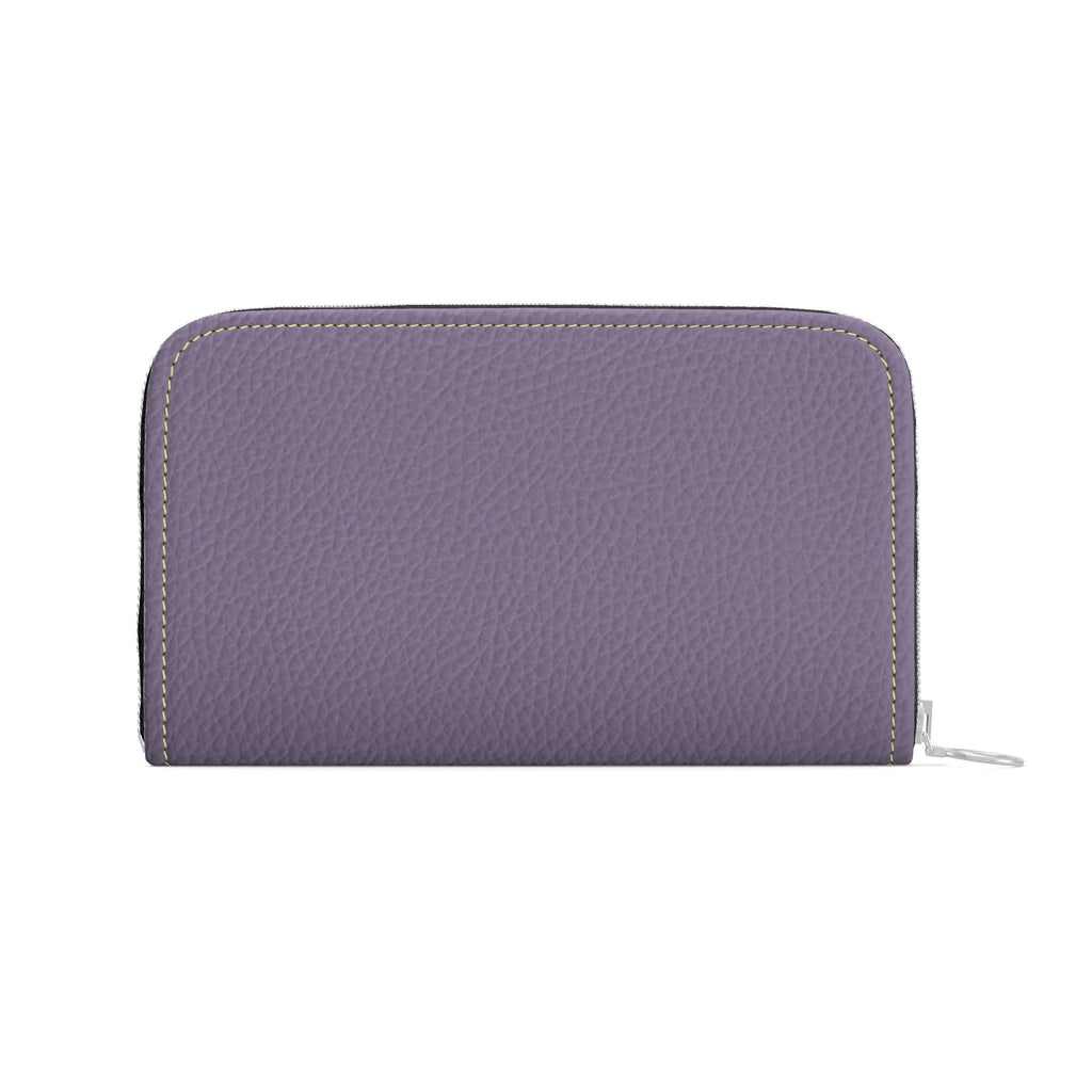 Large Leather Zip Wallet in Wisteria