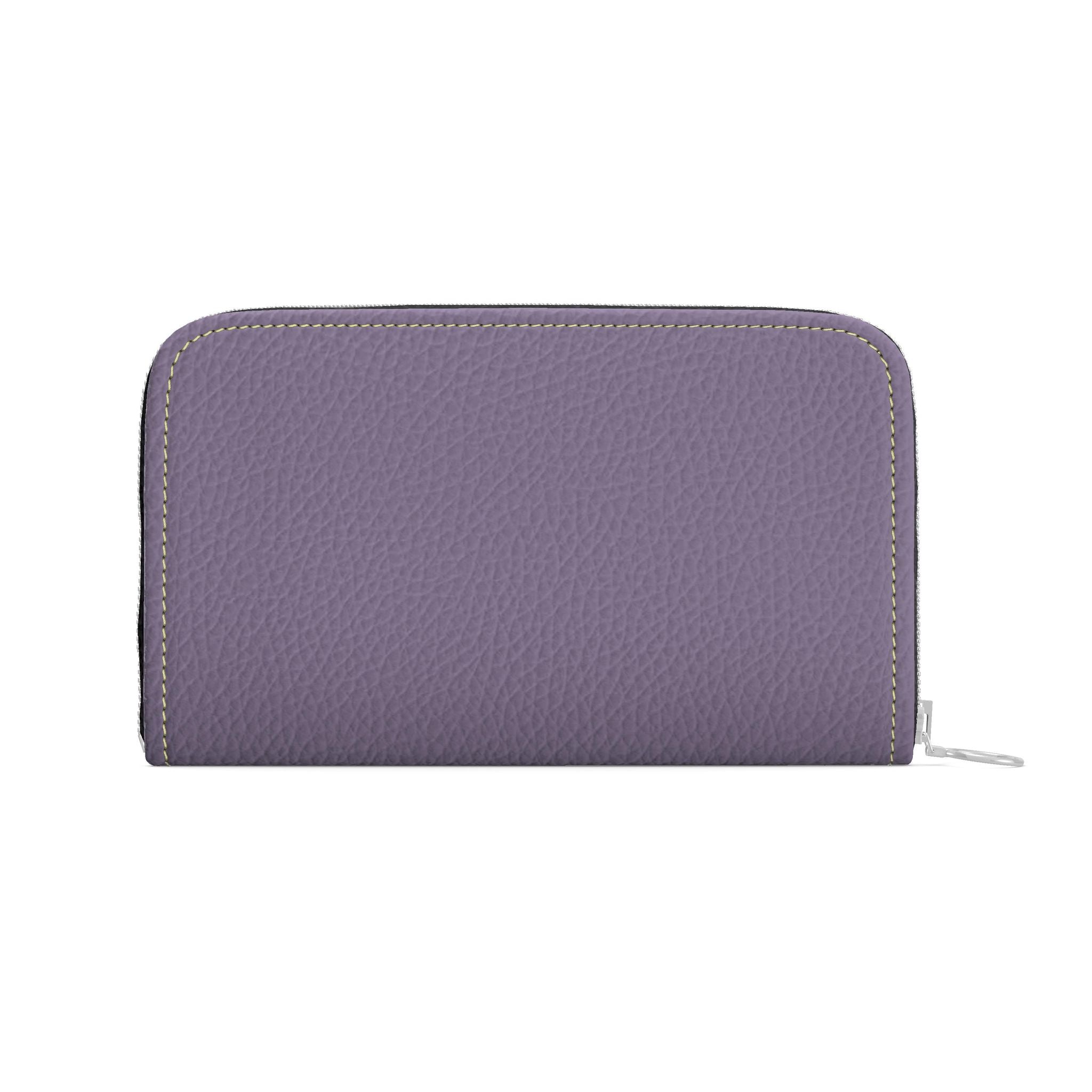 Large Leather Zip Wallet in Wisteria